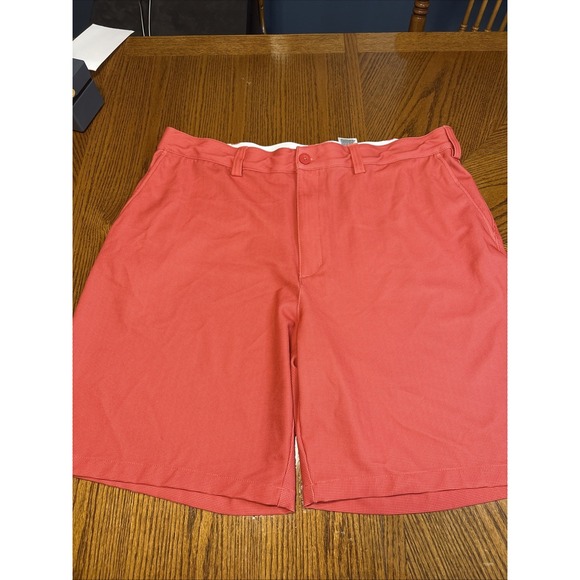 Reebok Other - Reebok Golf Shorts Mens Sz 44 Plaid Flat Front Performance Stretch Casual Coral